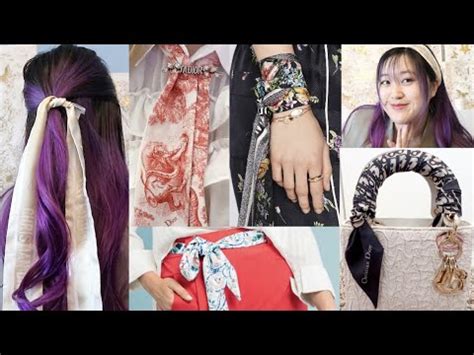 6 Different Ways to Wear/Style A Mitzah/Twilly Scarf // Dior.